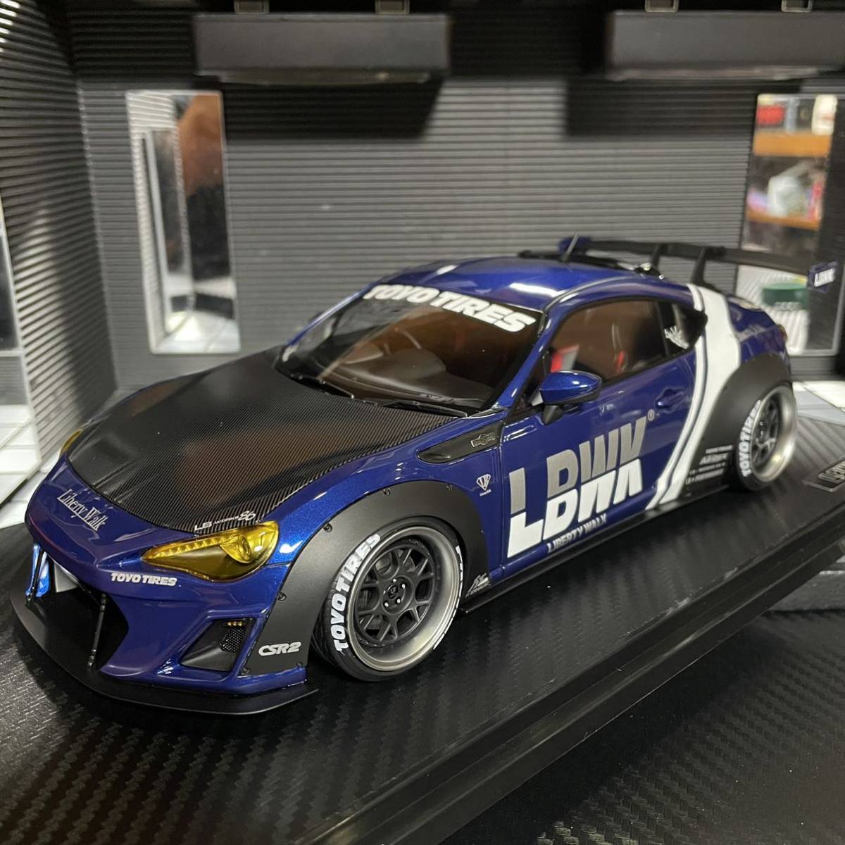 未展示品 イグニッションモデル 1/18 LBネイション 86 WORKS フルコンプリート ver.1 ブルーメタリックの画像9