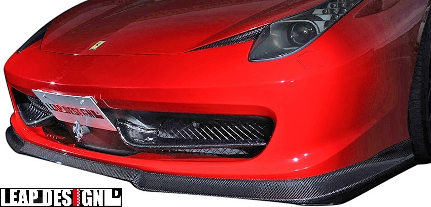 【M’s】フェラーリ 458イタリア (2009y-2015y) LEAP DESIGN フロントダクトウィング ／／ カーボン CARBON リープデザイン エアロ パーツ_画像3