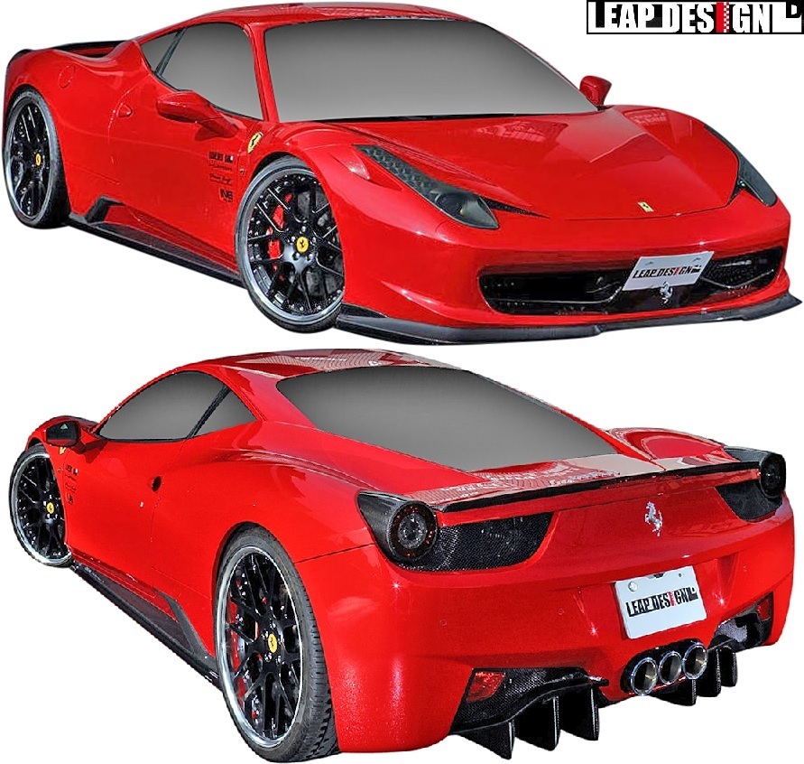 【M’s】Ferrari 458Italia (2009y-2015y) LEAP DESIGN サイドスカート 左右 ／／ FRP＋カーボン CARBON リープデザイン エアロ パーツ_画像6