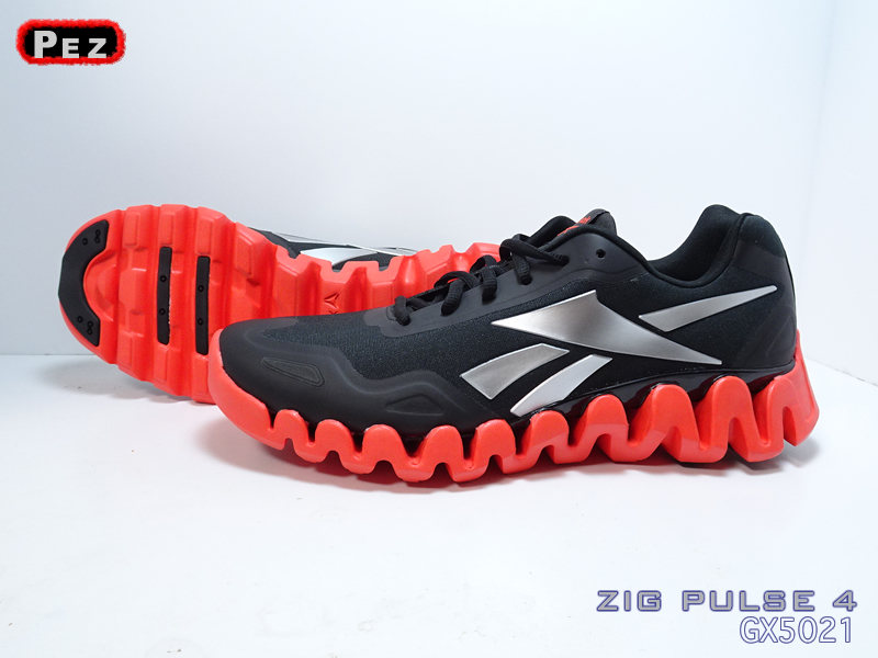 ■REEBOK■ジグパルス4(27cm) ■BLK/SIL/RED■GX5021■ZIG PULSE