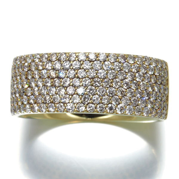 ダイヤ リング ダイヤモンド 1.00ct パヴェ K18YG GENJ
