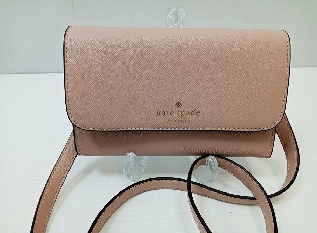 下松)【美品】KATE SPADE ケイトスペード アウトレット k4804-250 ショルダーバッグ ポシェット ベージュ系 ◆N2303103 KC26B_画像2