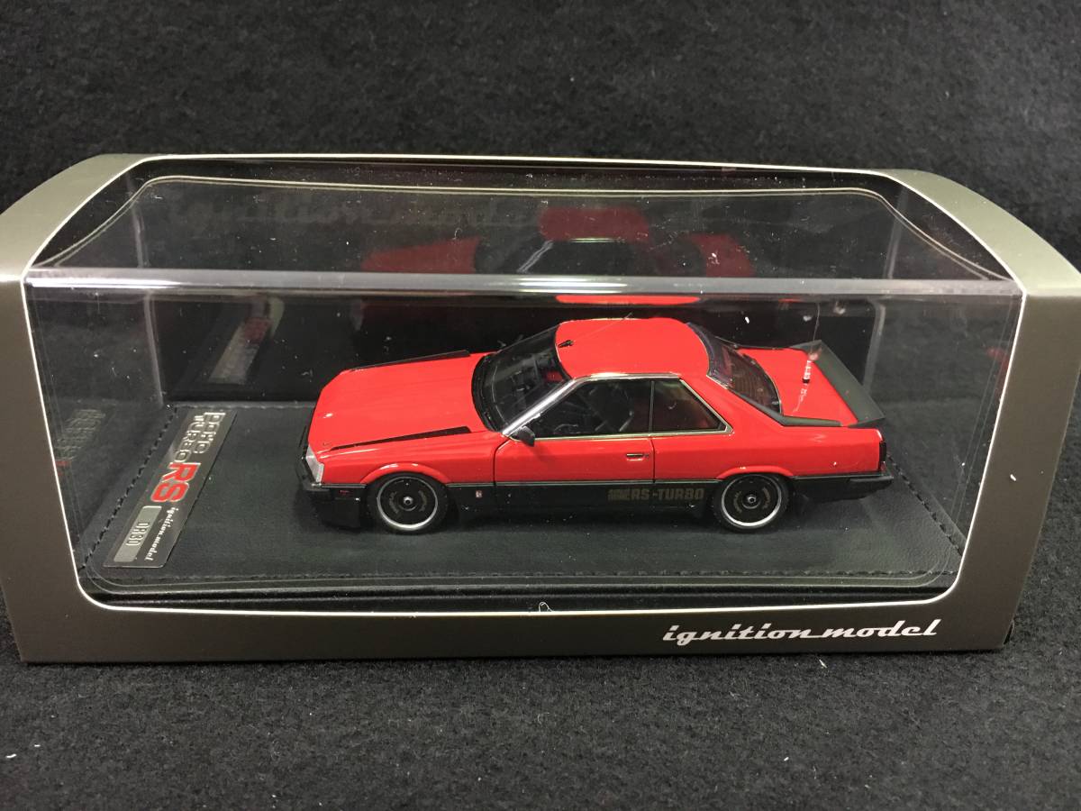 ●値下げ●未開封●イグニッションモデル 1/43 日産 スカイライン 2000 RS ターボ (R30) レッド/ブラック _画像1