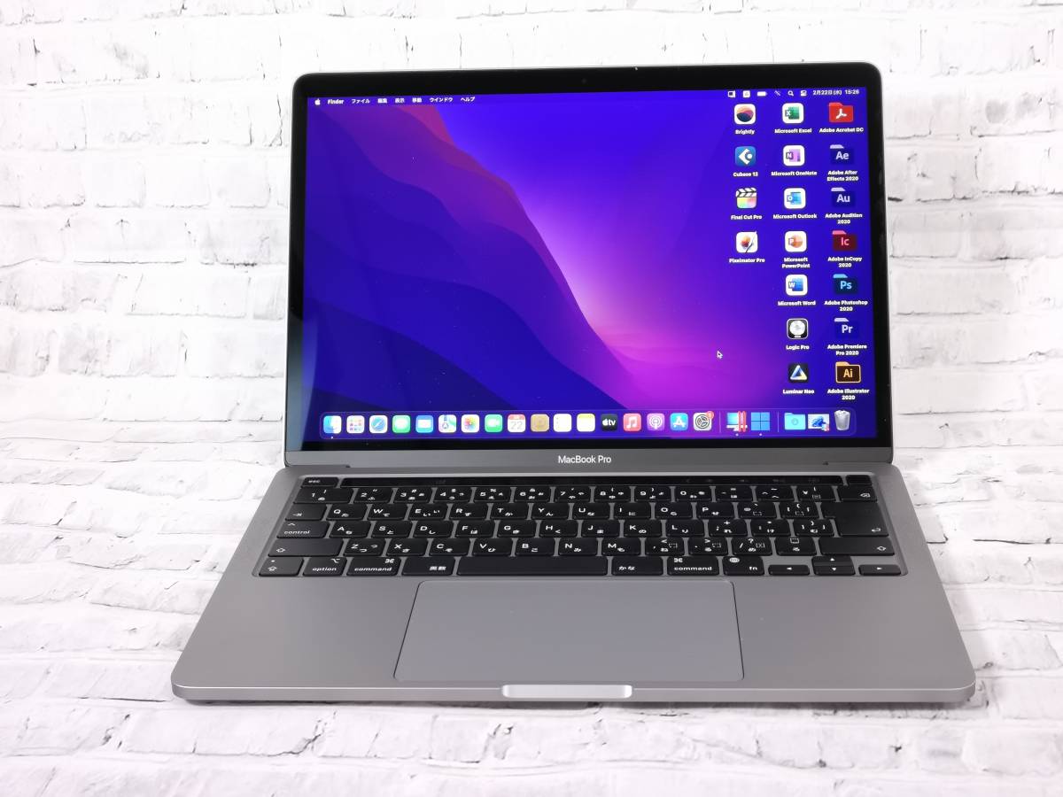 【 MacBook Pro M1 13.3-inch 2020年 / M1 16GB SSD 2TB (大容量) / Office / Retina13.3 Touch Bar / Windows11 pro 】