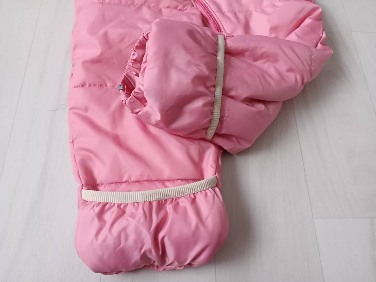 ミキハウス 80～90★HOT BISCUITSジャンプスーツ ピンク ★ベビー防寒着 女の子_画像4