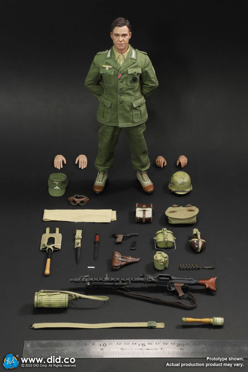 DID 1/6 WW2 ドイツ国防軍 ドイツアフリカ軍団 DAK ビアラス MG34機関銃手 未開封新品 D80158 検) DID Facepoolfigure SS DAMTOYS FLAGSET_画像10