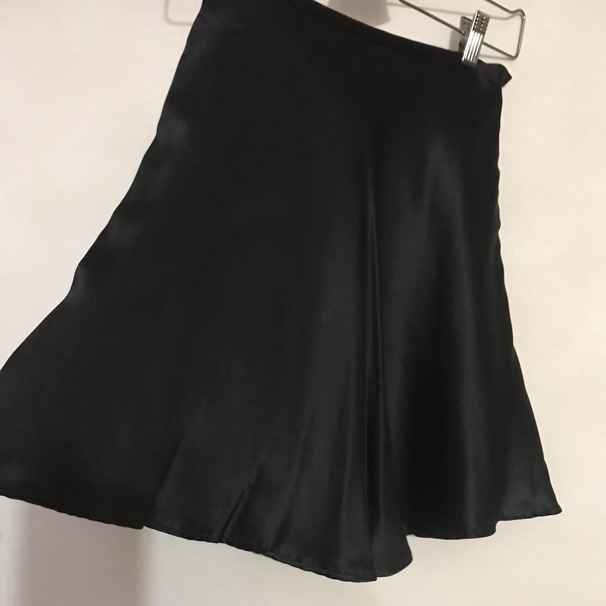 ラルフローレン・上質・高級・シルク１００%・スカート・チュニック・黒・XS-M_画像2