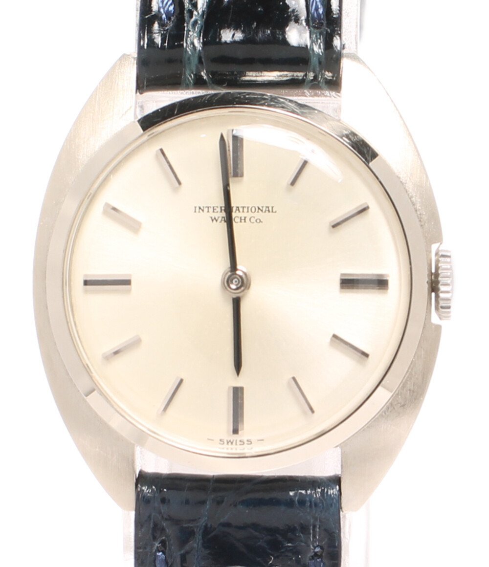 国内初の直営店 アイダブリューシー 腕時計 18K 手巻き シルバー レディース IWC [0803] アナログ（手巻き）