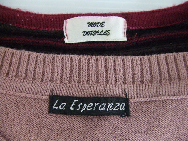 【お買得！】★レディーストップス2点セット★①La Esperanza/ベスト/ピンク/M-L　②MODE DORNLLE/長袖カーディガン/マゼンタ_画像5