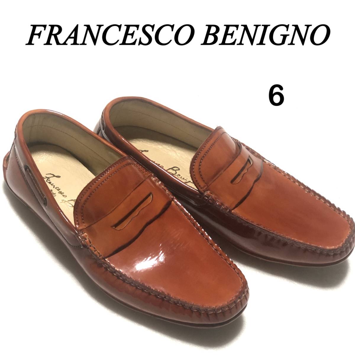 独特な店 Benigno Francesco ドライビングシューズ 伊製 レザー