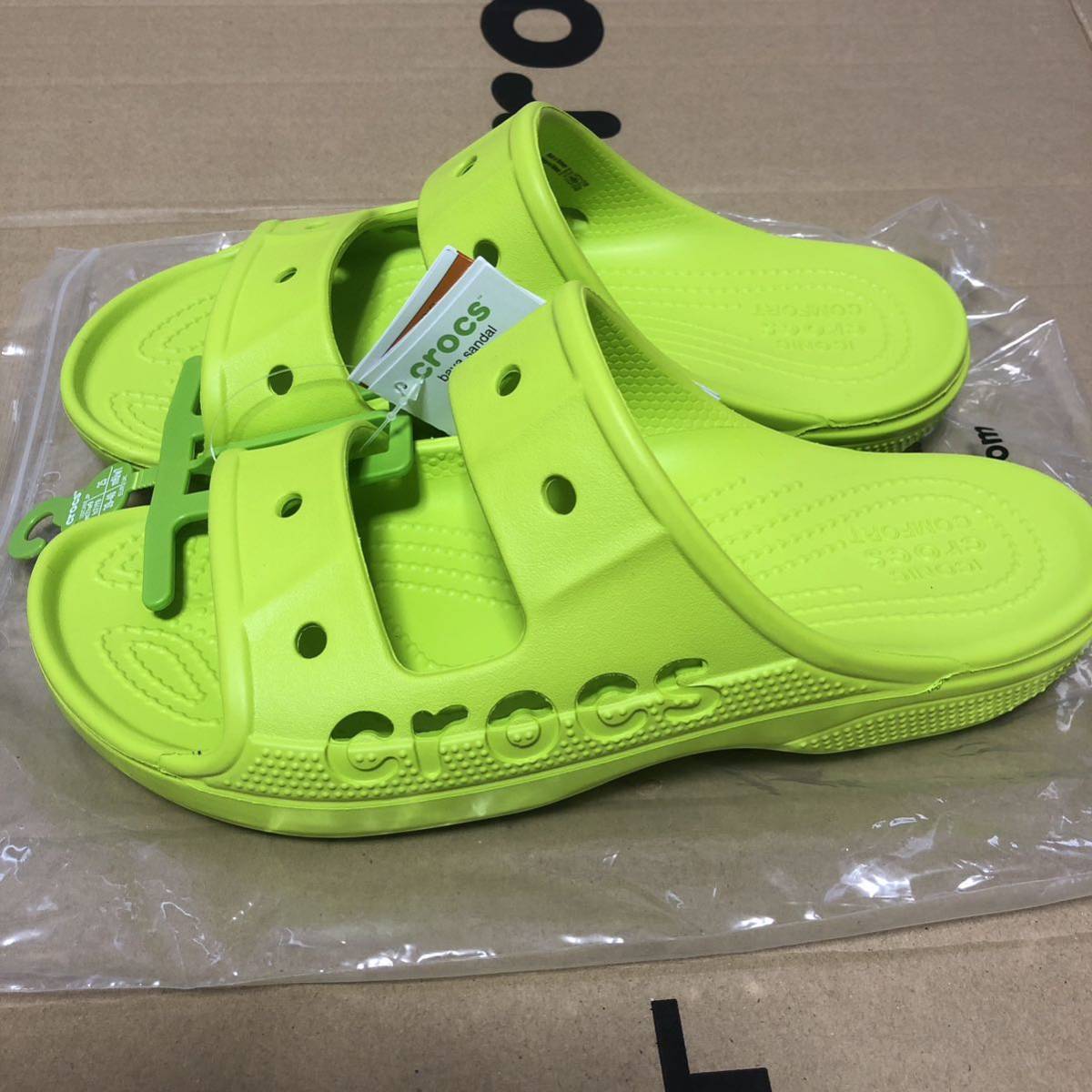 即決価格【25cm】クロックス バヤ サンダル BAYA SANDAL CROCS カラー: Lime Punch ライムパンチ 送料510円～_画像4