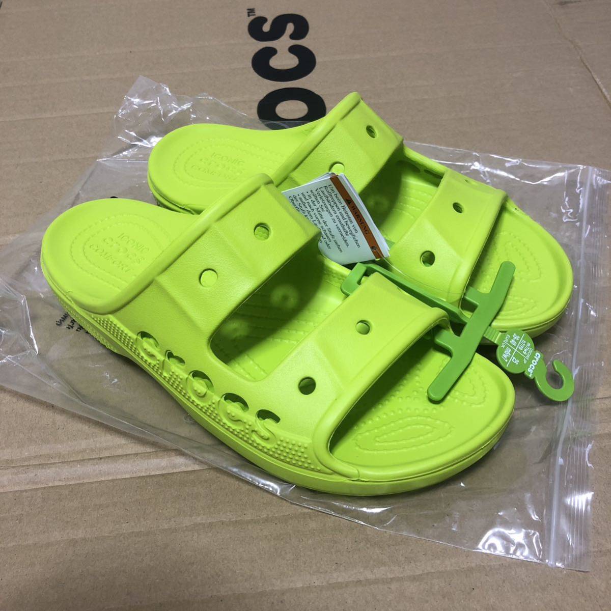 即決価格【25cm】クロックス バヤ サンダル BAYA SANDAL CROCS カラー: Lime Punch ライムパンチ 送料510円～_画像6