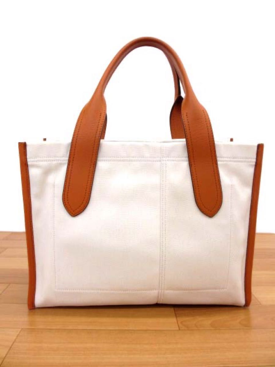 美品 J&M Davidson バブーシュカ M キャンバス×レザー ハンドバッグ
