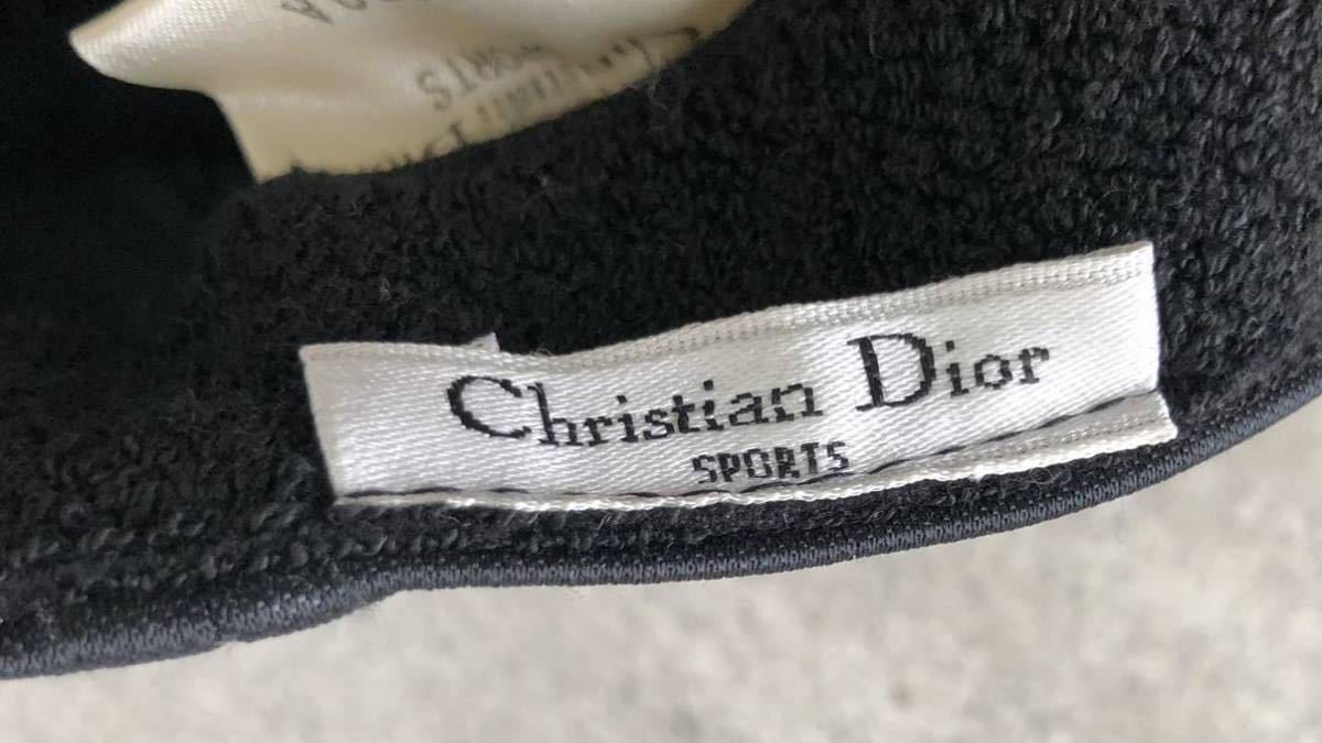90's Christian Dior SPORTS VINTAGE CAP 黒 クリスチャン ディオール スポーツ ビンテージ 刺繍ロゴ キャップ ハット 帽子 stussy supreme