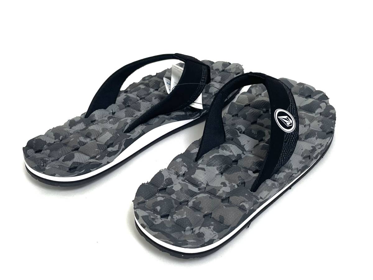 VOLCOM ボルコム V0812350GRC④ メンズ US8 26cm ビーチサンダル BeachSandal ビーサン グレー系 迷彩色 靴 ヴォルコム 新品 即決 送料無料_画像4