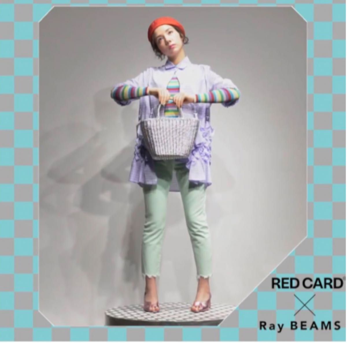 新品未使用！REDCAR×BEAMS カラーデニムパンツ レッドカード