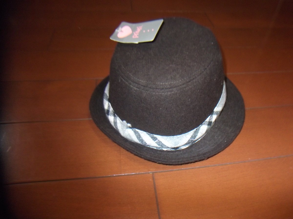 新品　大人っぽい　格好いい　帽子　濃茶　56ｃｍ　510円発送可　切手可_画像3