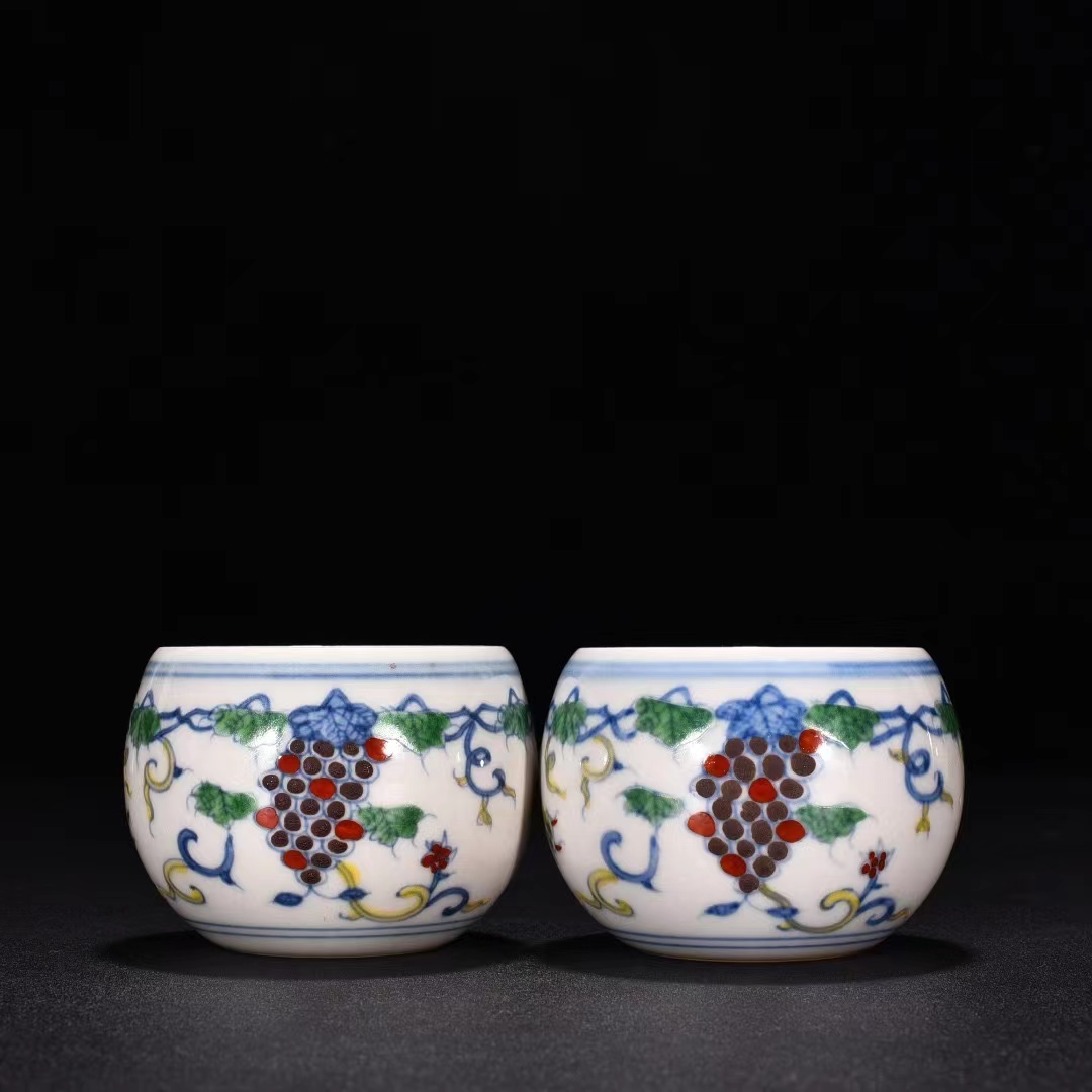 [ many . shop ]BU424# old ceramics! Akira ....... .. cup one against Tang thing # height 5.2cm diameter 7cm#