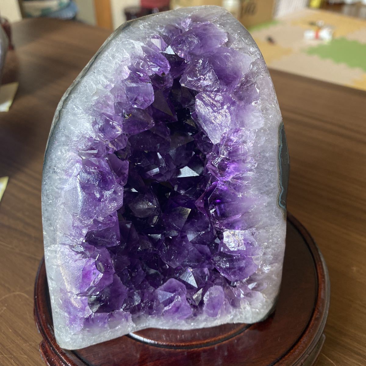 極上】ウルグアイ産アメジストクラスター原石（幸運水晶）天然 紫水晶