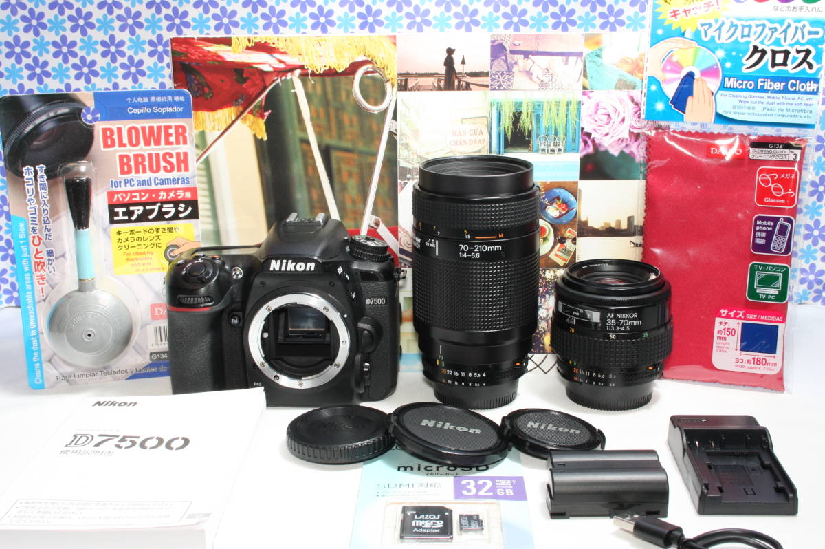 極上美品☆Nikon ニコン D7500 ダブルレンズキット☆Wi-Fi内蔵☆高画質