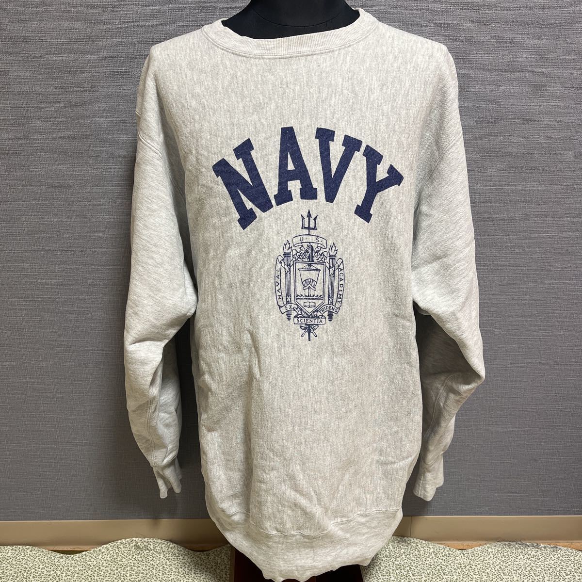 90s 超激レア NAVY チャンピオン リバースウィーブ USA製 XXL 染み込み