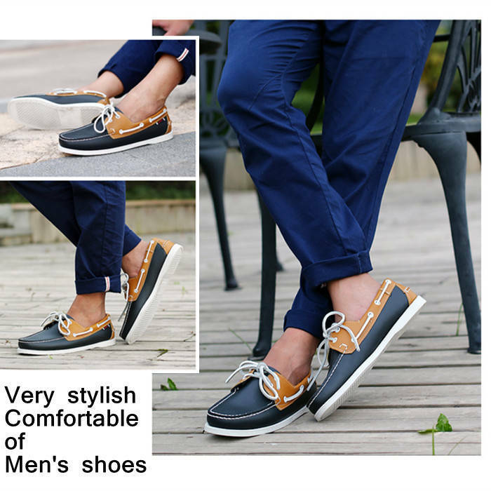  мокасины deck shoes мужской обувь натуральная кожа гонки выше комфорт мокасины обувь Loafer she0405 C002 27.5cm