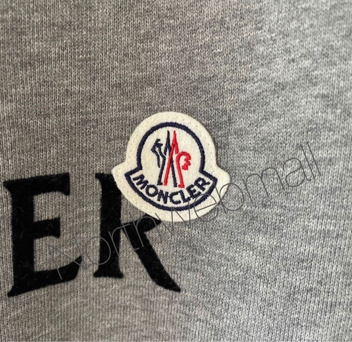 サイズM 本物保証 Moncler フロントロゴ トレーナー グレー | www