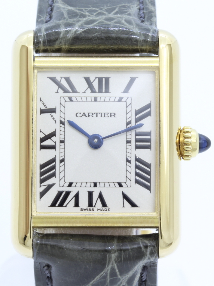 カルティエ タンクルイカルティエ　Ｋ１８ＹＧ　クオーツ　W1529856　社外ベルト レディス 腕時計　中古A