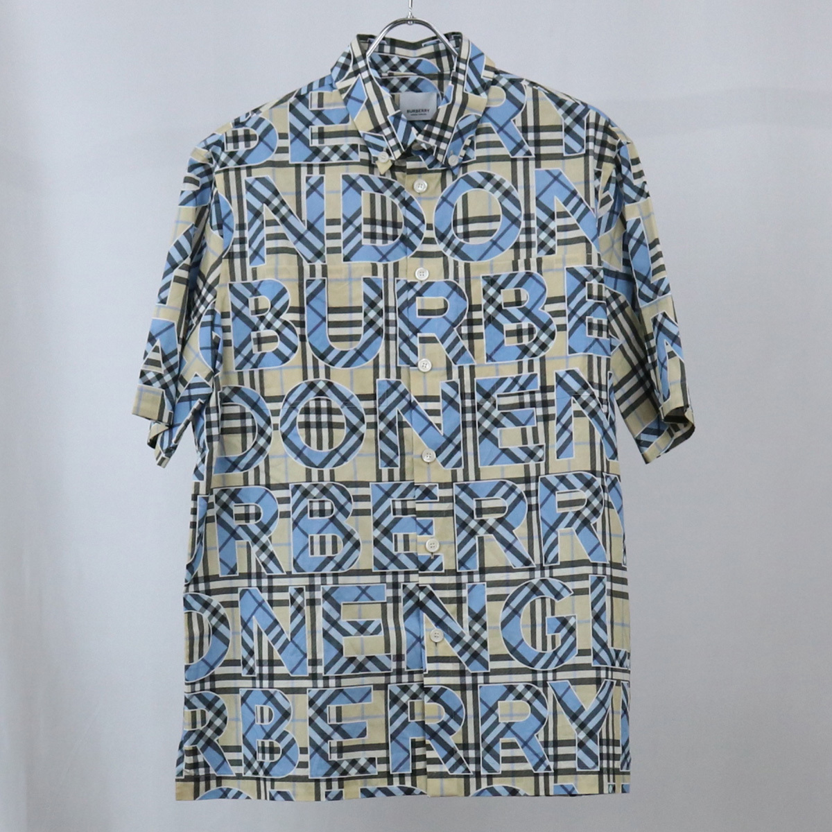 中古良品バーバリーBURBERRY ノバチェックロゴ　シャツ カジュアルシャツ コットン ブランド マルチカラー ランク：A us-2 メンズ