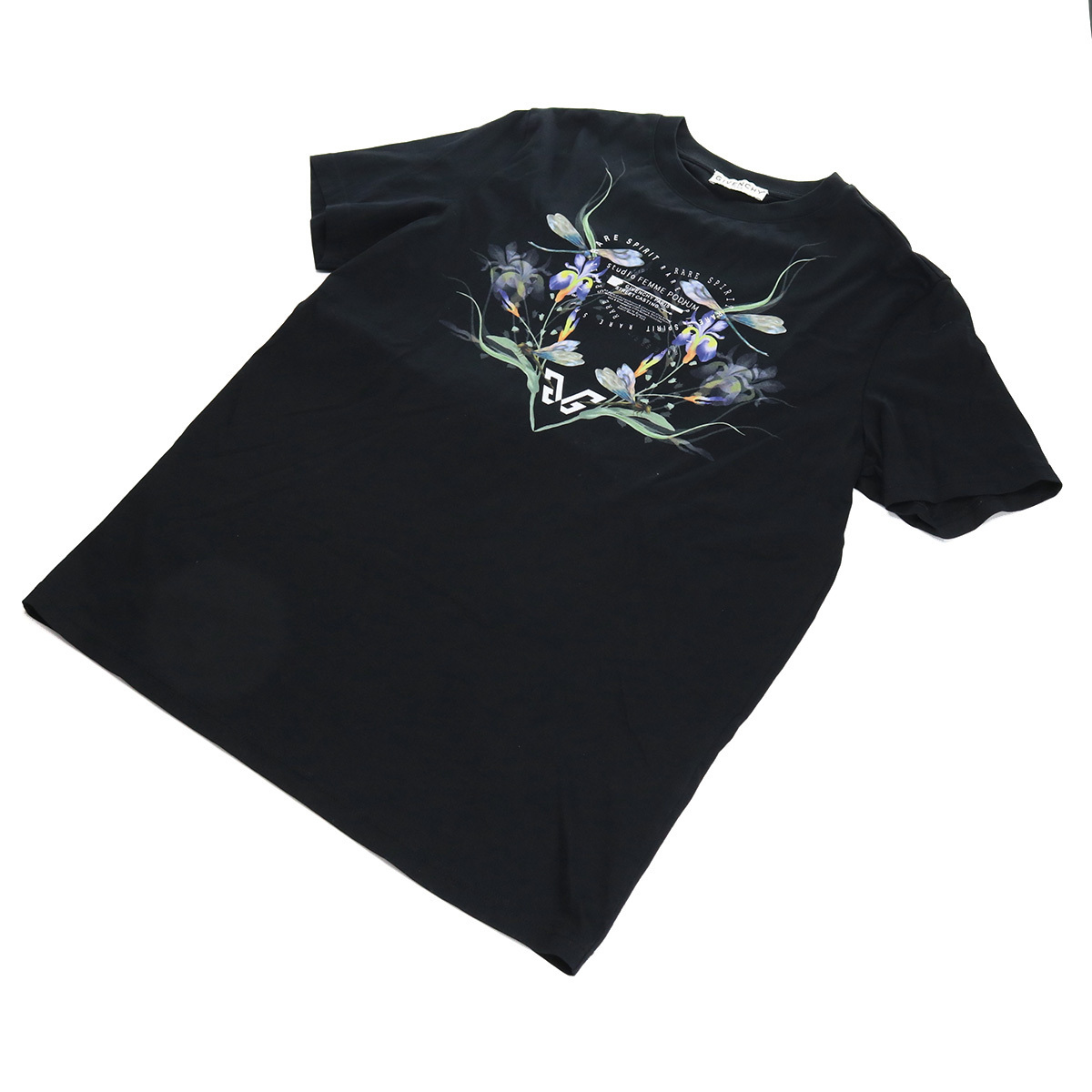 中古良品ジバンシーGIVENCHYメンズ Tシャツ コットン BW70813Z3T ブラック ランク：A us-2 メンズ_画像1