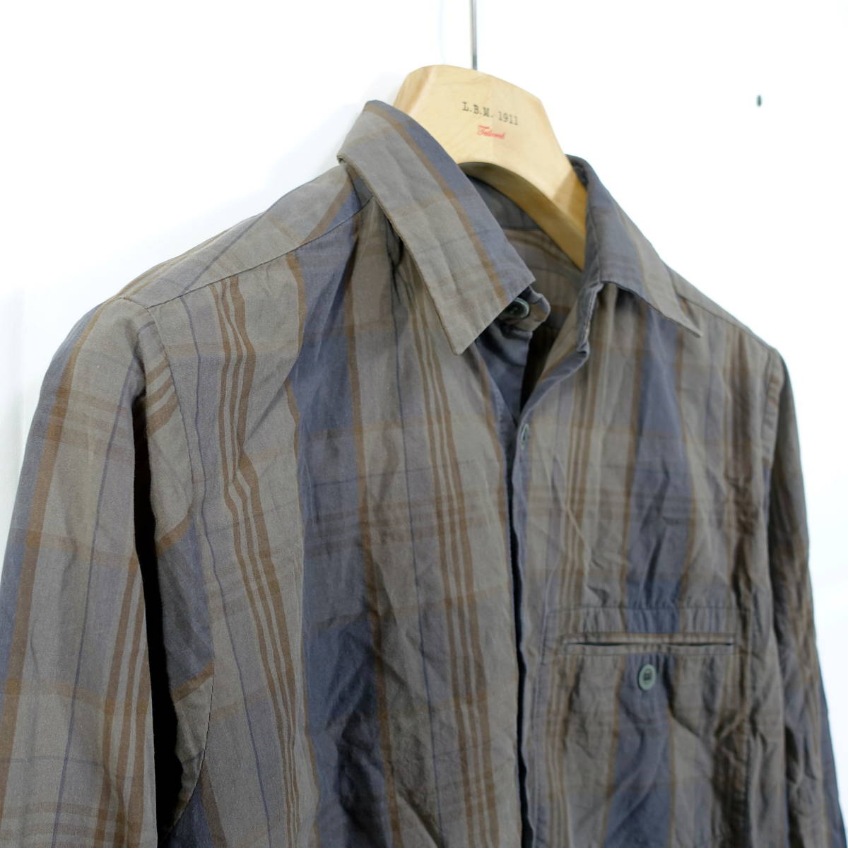人気激安 ☆新品 パッチワークチェックシャツ M フランクリーダー