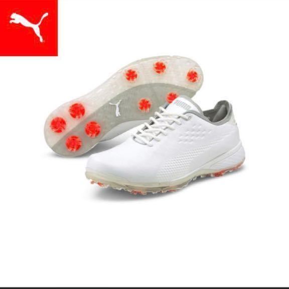 未使用 プーマ PUMA プロアダプト デルタ ゴルフシューズ ホワイト 27.5cm