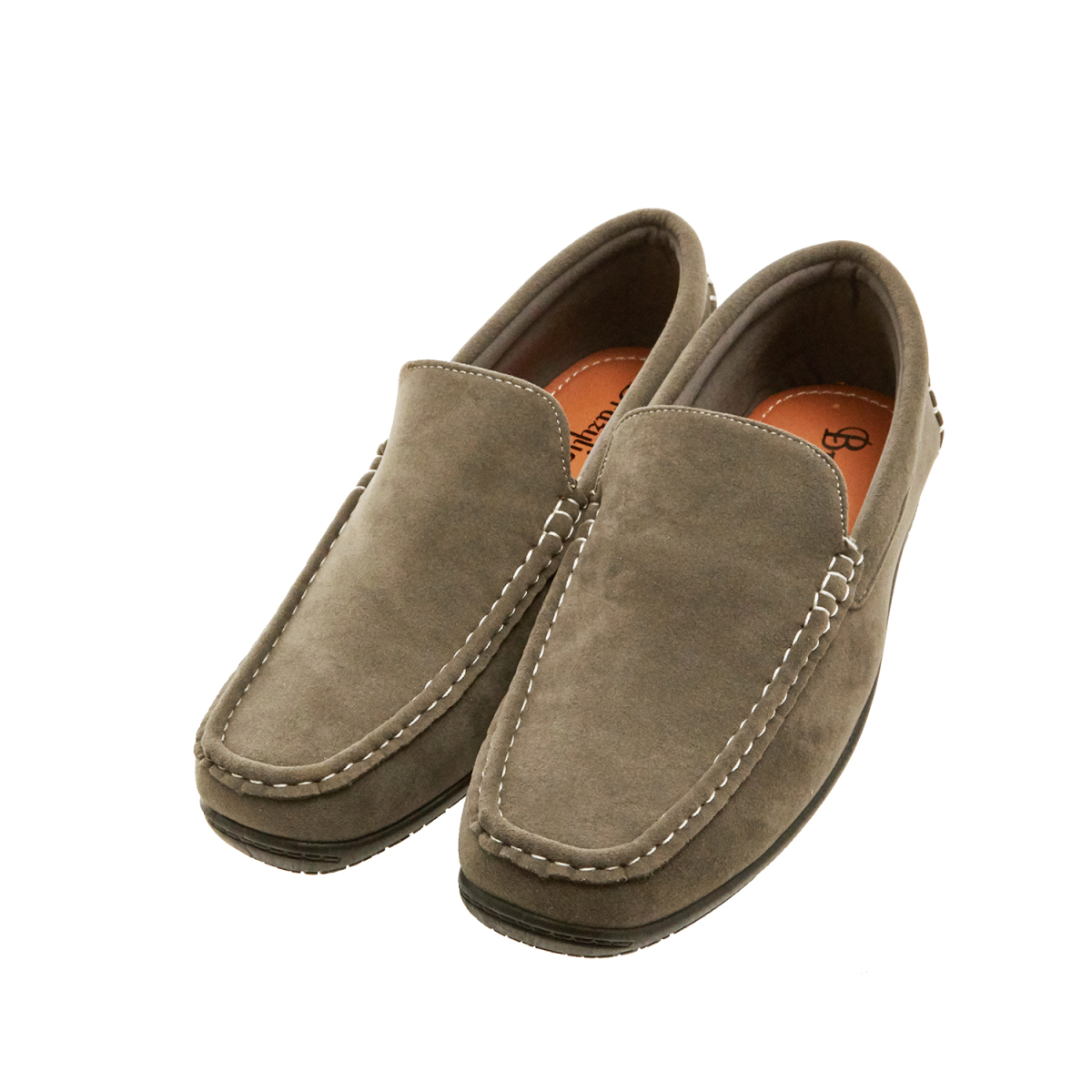 * GRAY. gray * 41(25.5-26cm) driving shoes men's slip-on shoes stylish deck shoes fake suede all season li