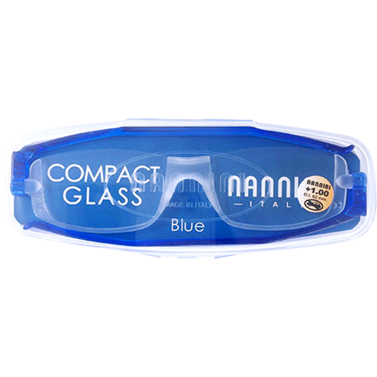 ☆ ＋1.0 ☆ ブルー ナンニーニ 老眼鏡 シニアグラス コンパクトグラス ゴーグル Nannini レディース メンズ 超うす型 薄型 薄い うすい_画像2