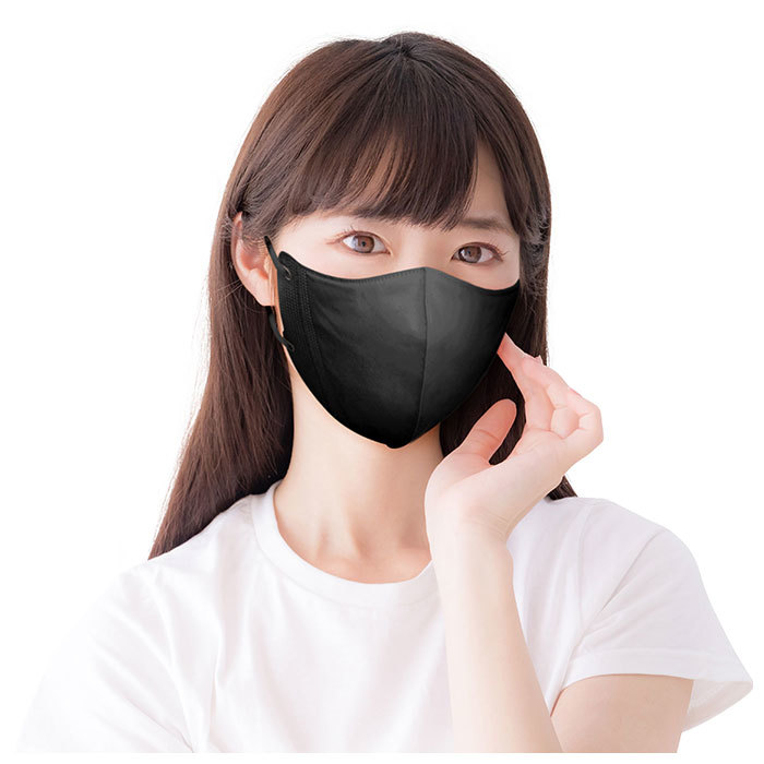 * black non-woven Masques bread race mail order mask non-woven solid color non-woven mask stylish piece packing 30 sheets disposable Masques bread re-