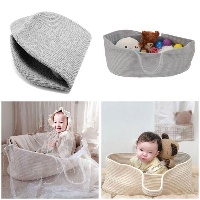 * beige Koo fan basket mail order basket . baby basket rope braided baby carry baby crib crib baby baby keep .