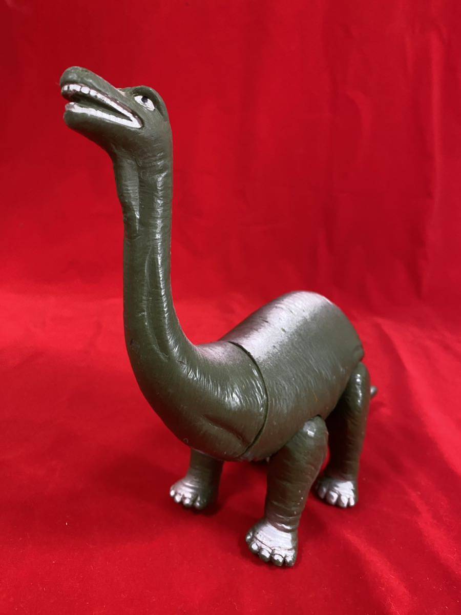 ツクダ ブロントサウルス恐竜ソフビ パチ怪獣 パチモン　無版権　長さ約27センチ、高さ20センチ　1970年代当時物_画像1