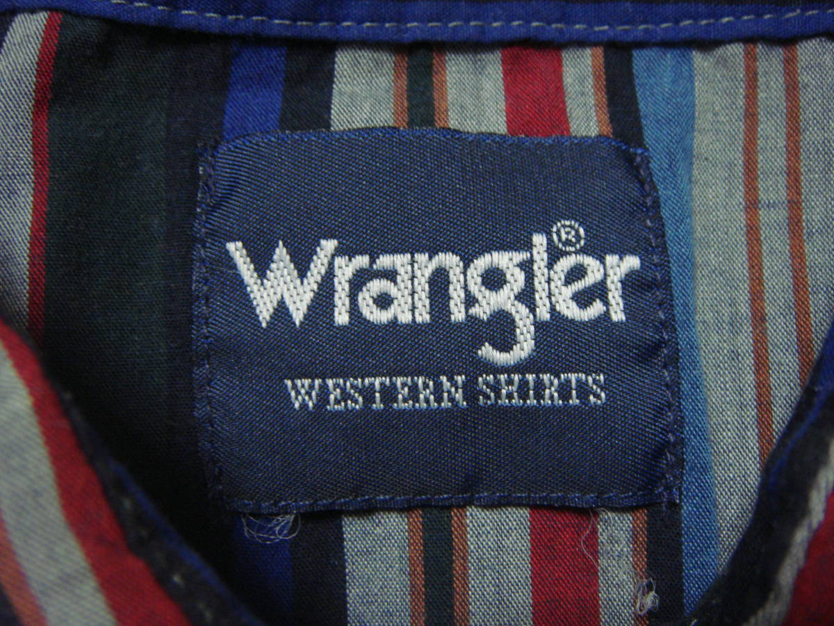 ■送料0 ^ ^ ラングラー/Wrangler 【 はっきり ストライプ 】 ウエスタンシャツXL 2L■アメリカ ワークシャツ USA古着 M3■_画像8