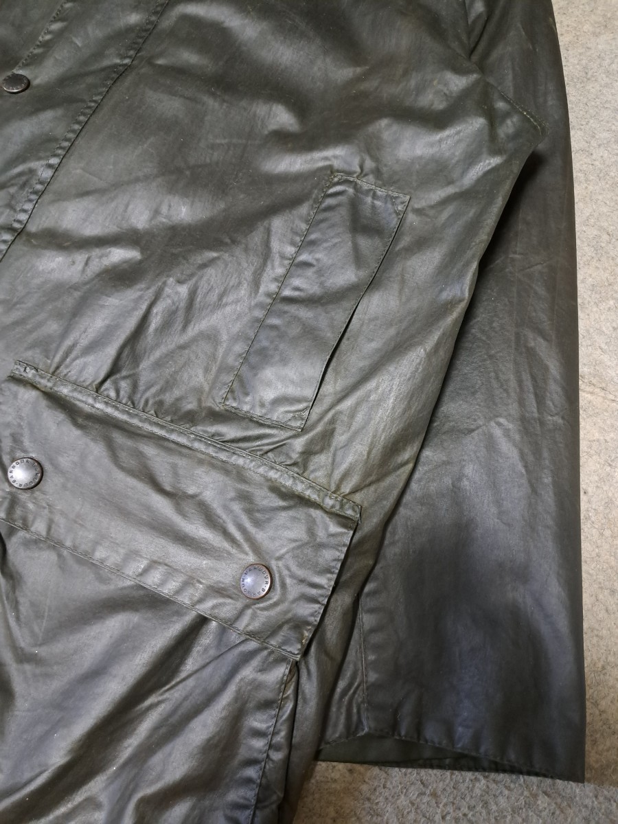 90s 希少 美品 42 バブアー ボーダー セージ Barbour border