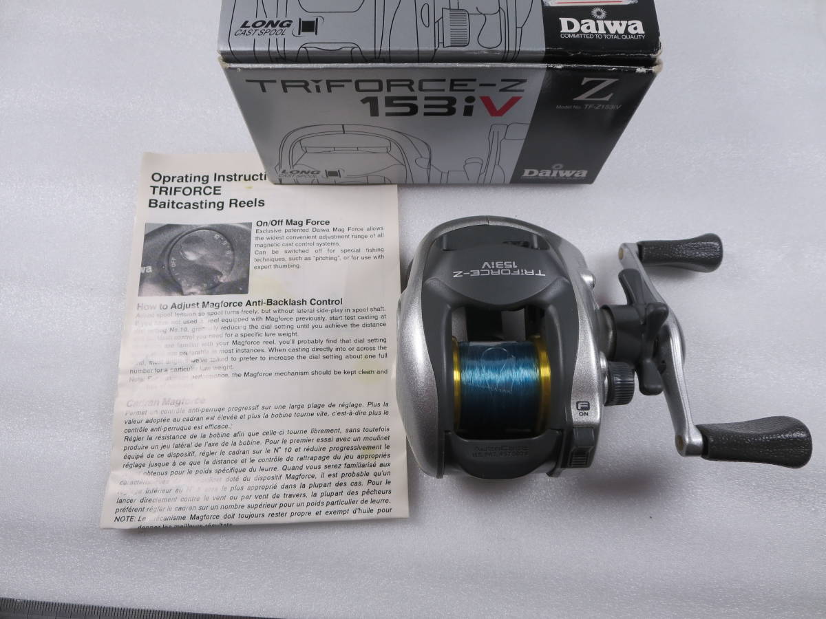 晉【新品】 オールド ダイワ トライフォース 153iv 1990年代 日本製 DAIWA TRIFORCE-S ベイトリール OLD ビンテージ 未使用品 3106