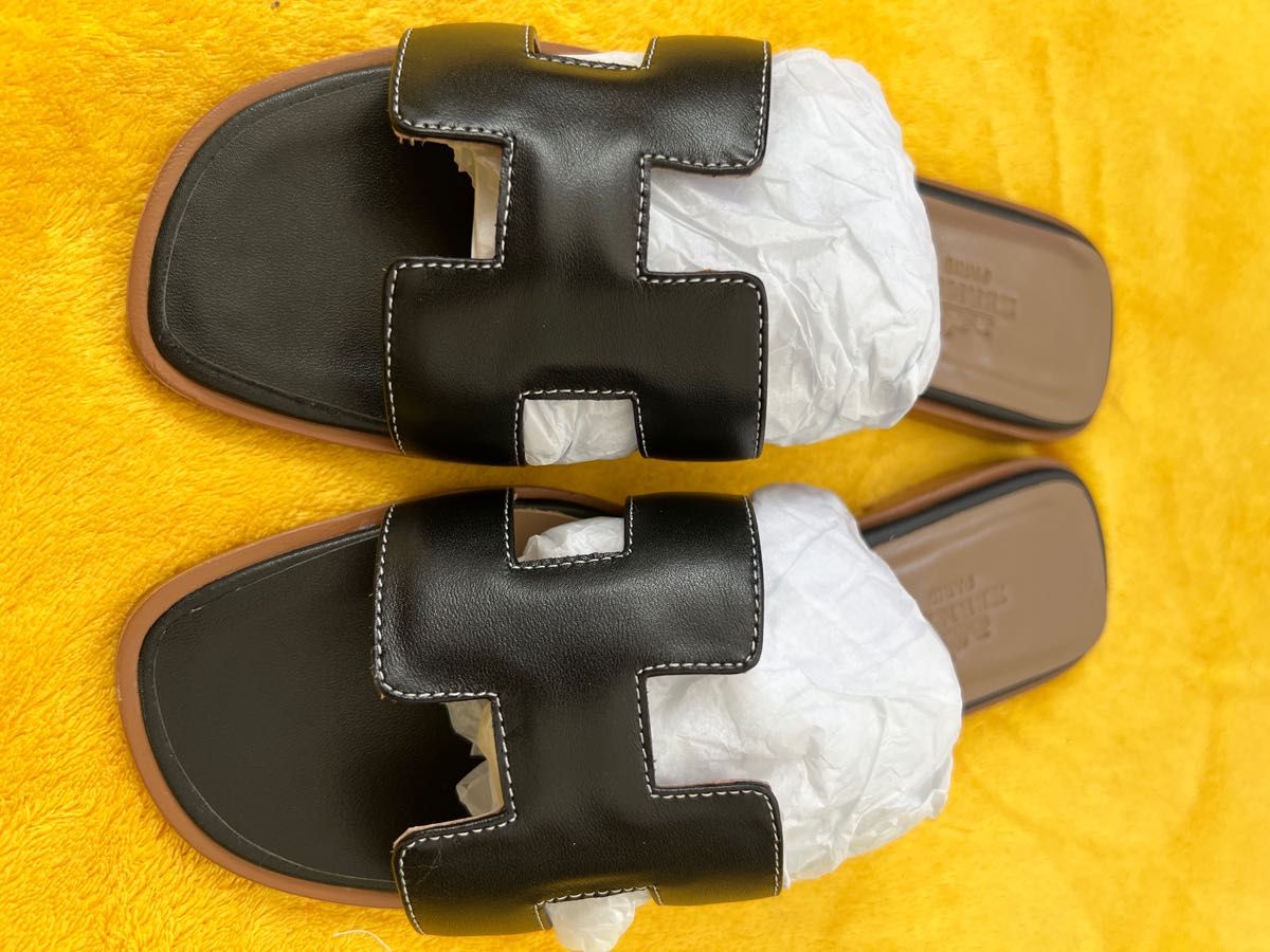 工房直送価格! 37 黒 【 エルメス オラン sandiegokidsdentist.com