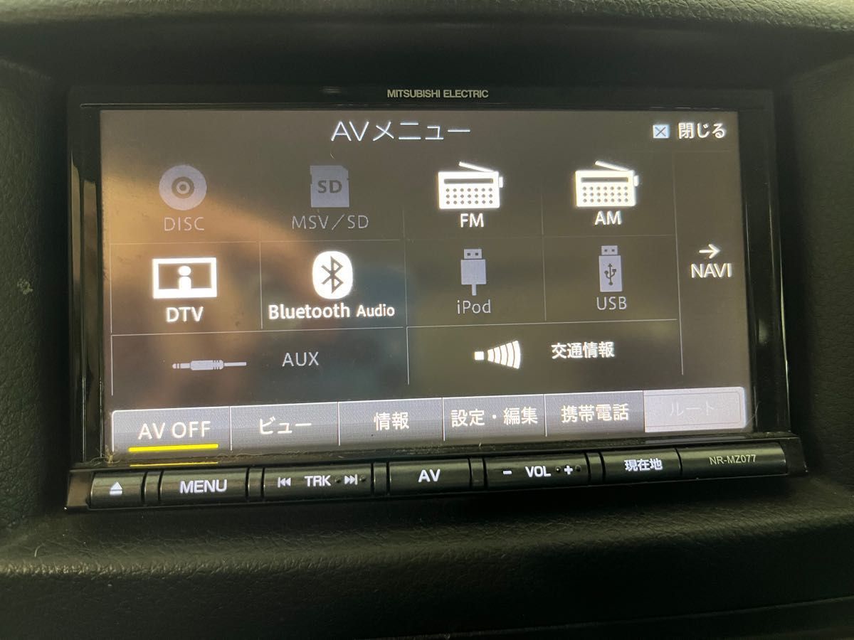 三菱ナビ　NR-MZ077 Bluetooth カロッツェリア carrozzeria