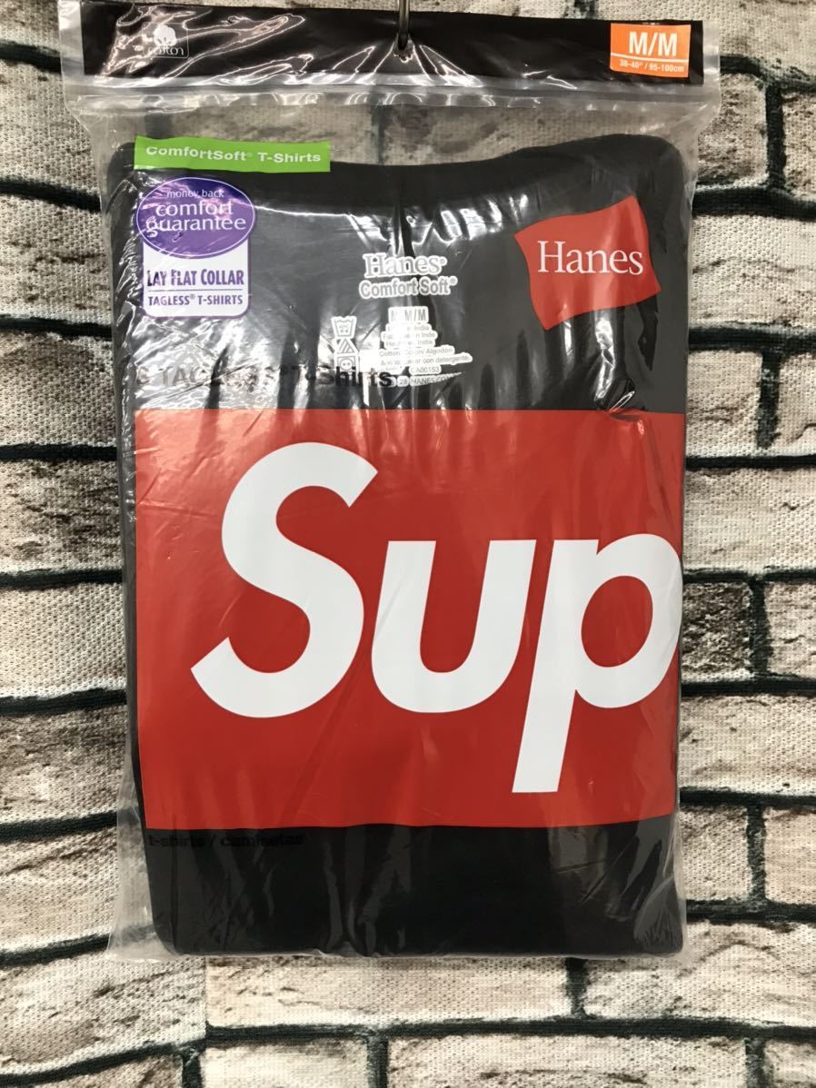 新品 SUPREME×Hanes シュプリーム×ヘインズ 3Pack Tagless Tees 3