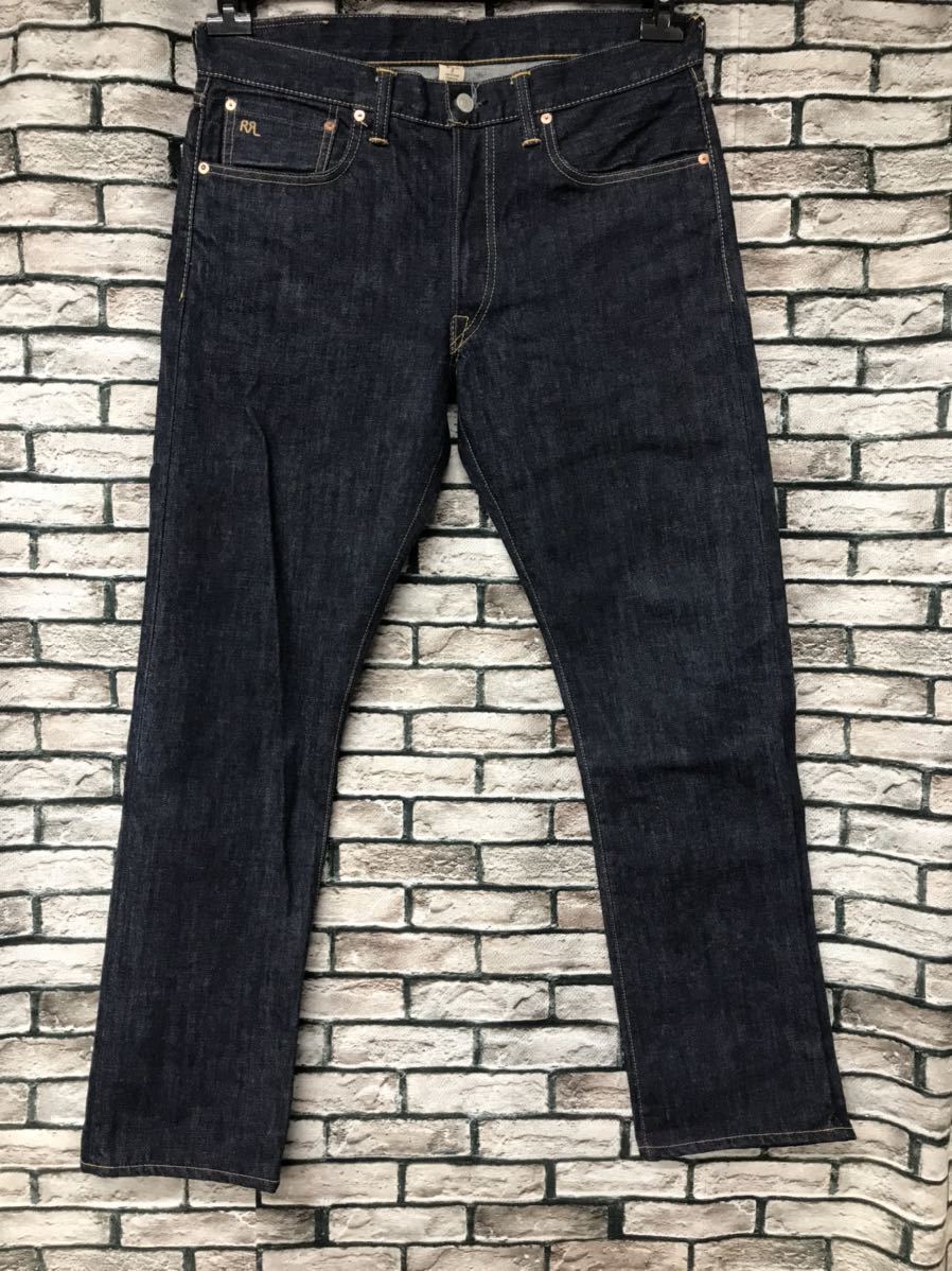 RRL ダブルアールエル☆サスペンダーボタン デニムペインターワーク