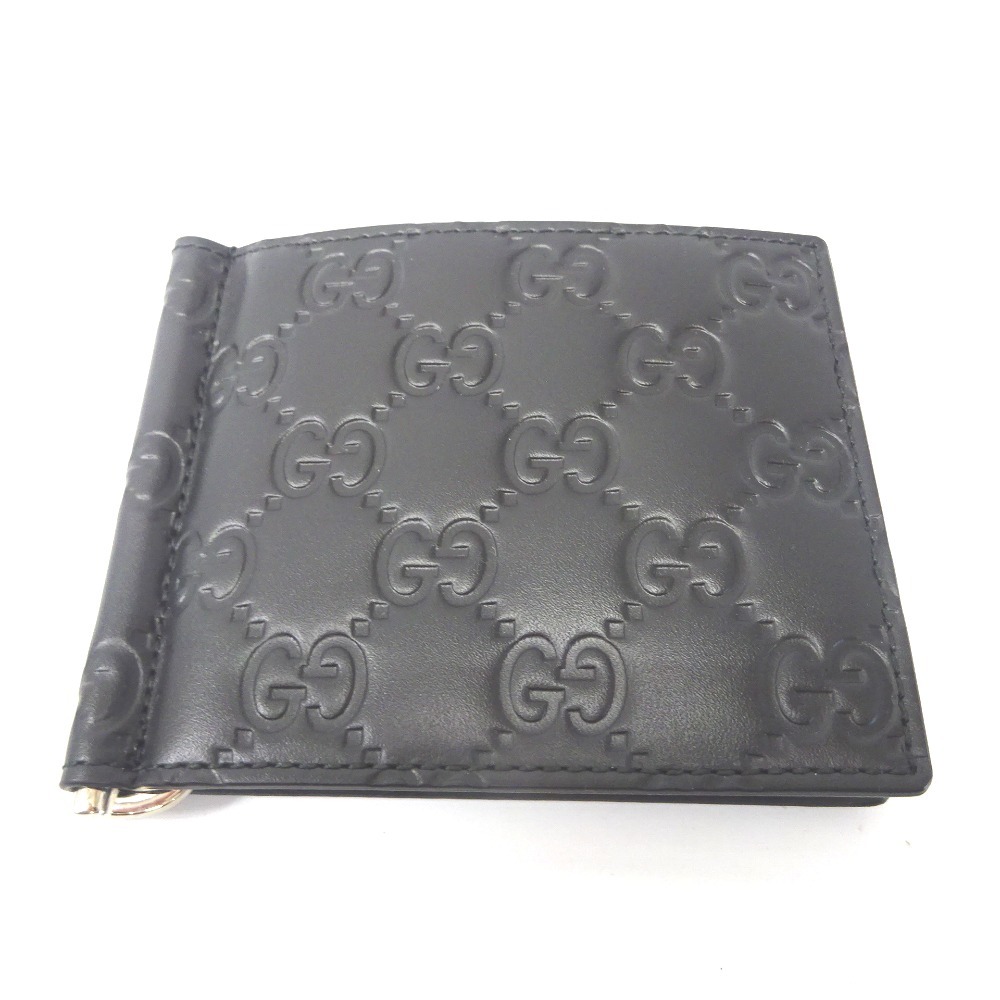 Ft582121 グッチ 二つ折り財布 マネークリップ グッチシマ 170580