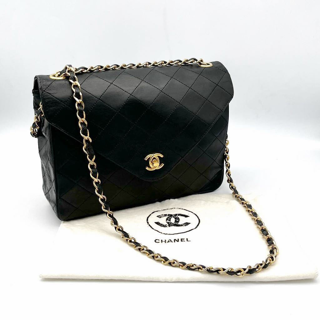 1円 CHANEL シャネル マトラッセ ココマーク ターンロック ラムスキン チェーン ショルダー ハンド バッグ 2way D030533_画像1