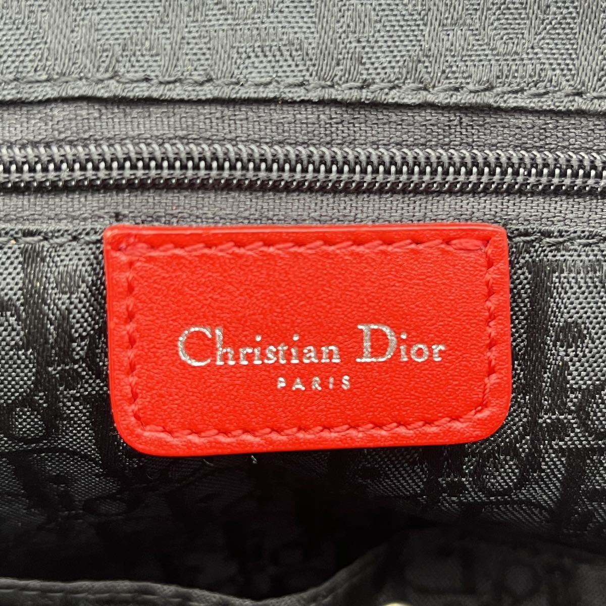 1円 美品 Christian Dior クリスチャン ディオール ハードコア レコード マルチ キャンバス レザー ハンド ミニ ボストン バッグ D033346_画像8