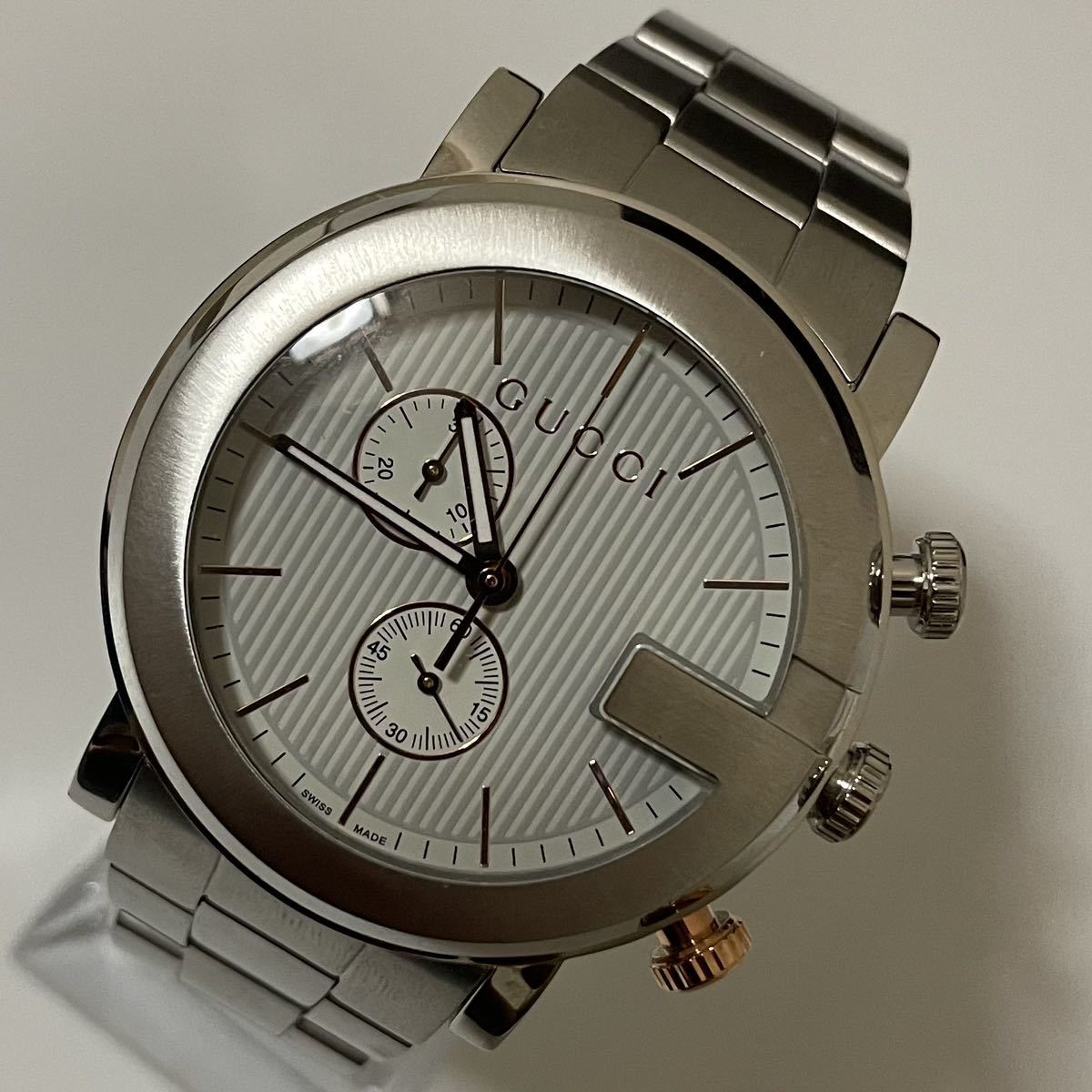 グッチ GUCCI 腕時計 YA101360 Gクロノ ゴールド シルバー-