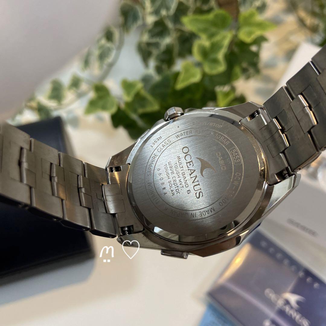 CASIO　カシオ　オシアナスマンタ　OCW-S3400D-2AJF　電波ソーラー腕時計　保証期間内　美品　メンズウオッチ