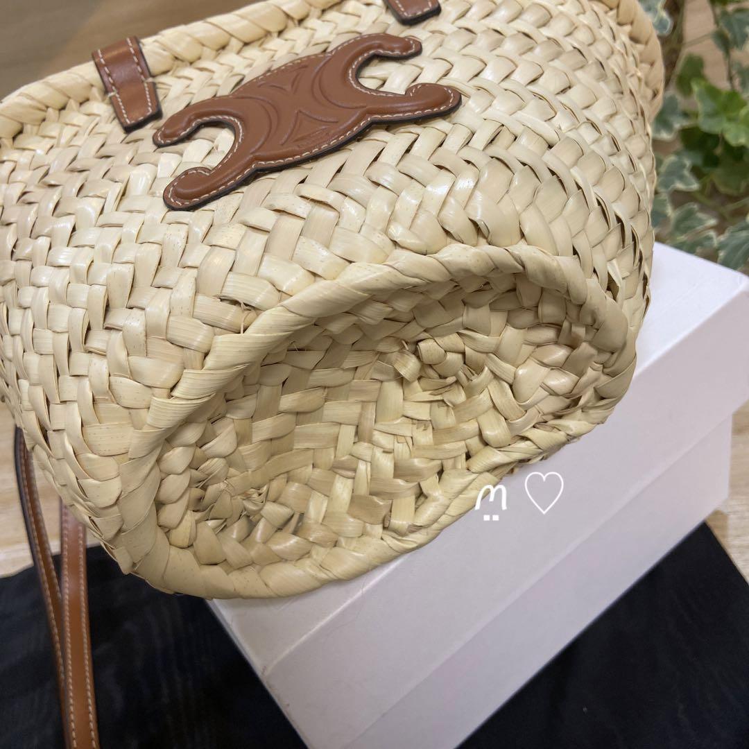 送料無料 CELINE セリーヌ ミニトリオンフパニエ かごバッグ 送料無料 CELINE セリーヌ ミニトリオンフパニエ かごバッグ